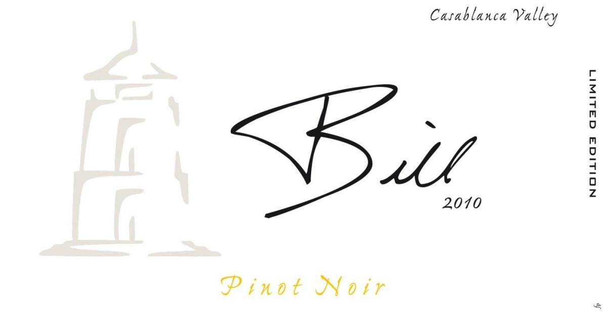 William Cole Vineyards (Chile) Bill Pinot Noir 2010 Front Label