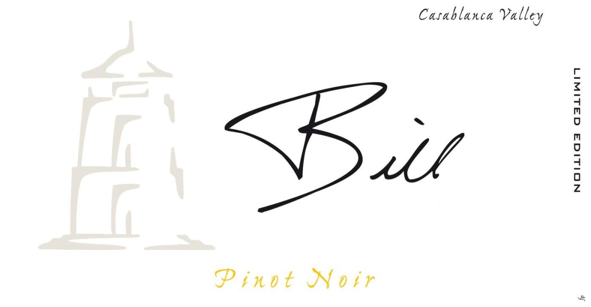 William Cole Vineyards (Chile) Bill Pinot Noir 2013 Front Label