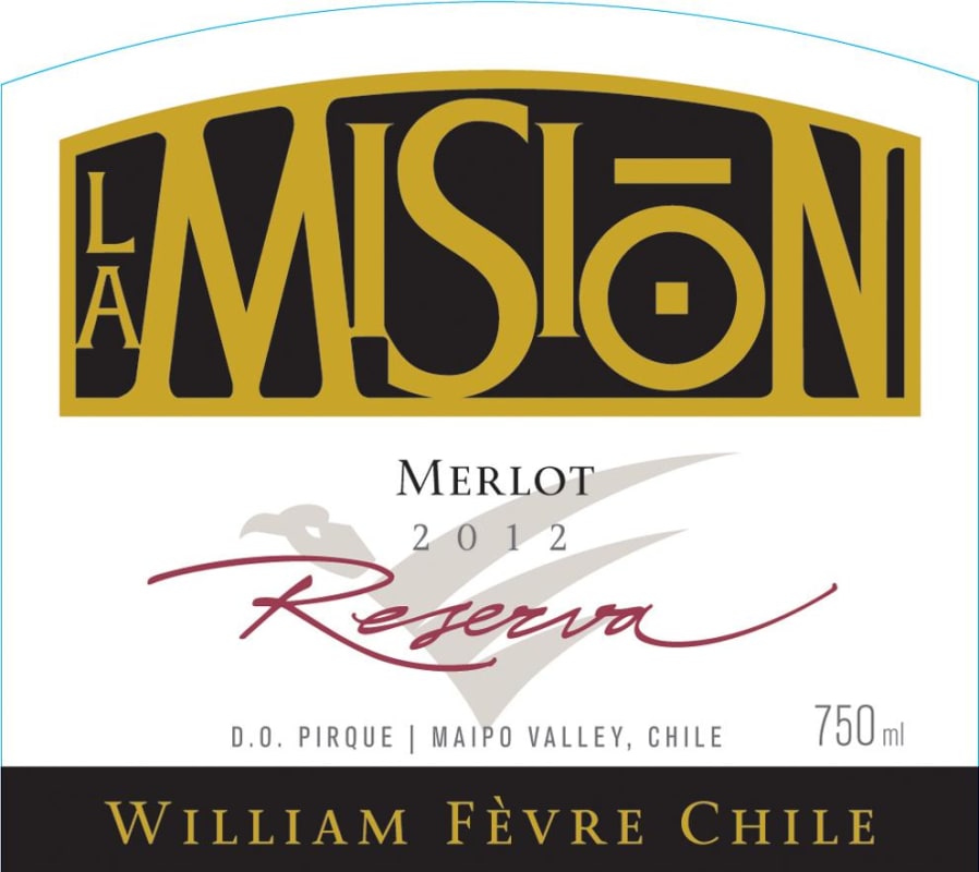 William Fevre (Chile) La Mision Reserva Merlot 2012 Front Label