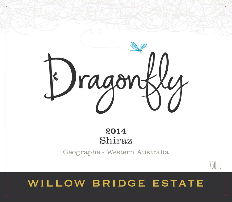 Willow Bridge Estate Dragonfly Shiraz 2014 Front Label