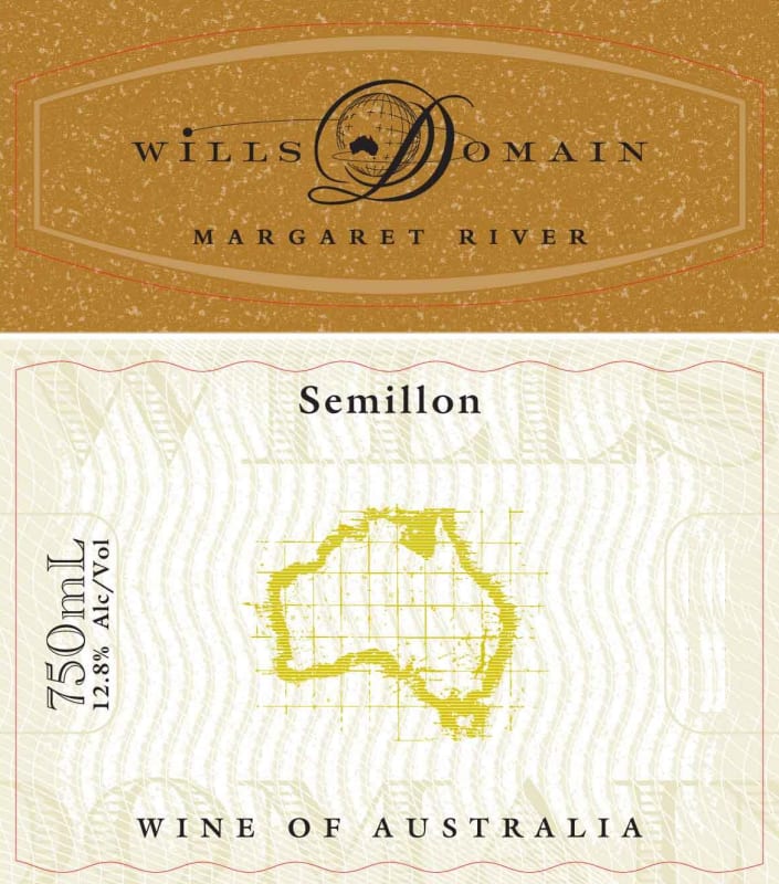 Wills Domain Semillon 2010 Front Label
