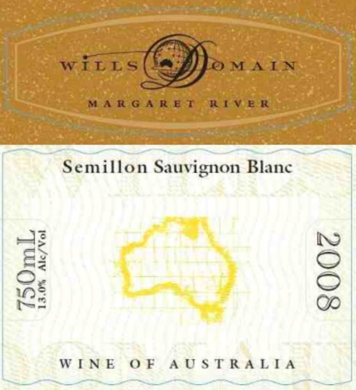Wills Domain Semillon Sauvignon Blanc 2008 Front Label