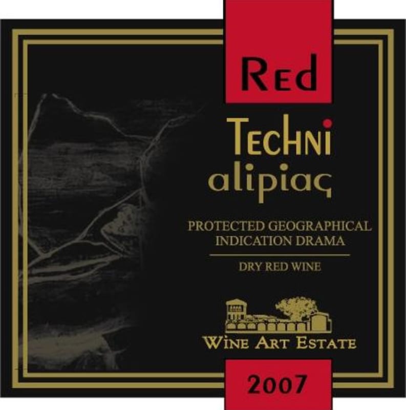 Wine Art Estate Techni Alipias Red 2007 Front Label