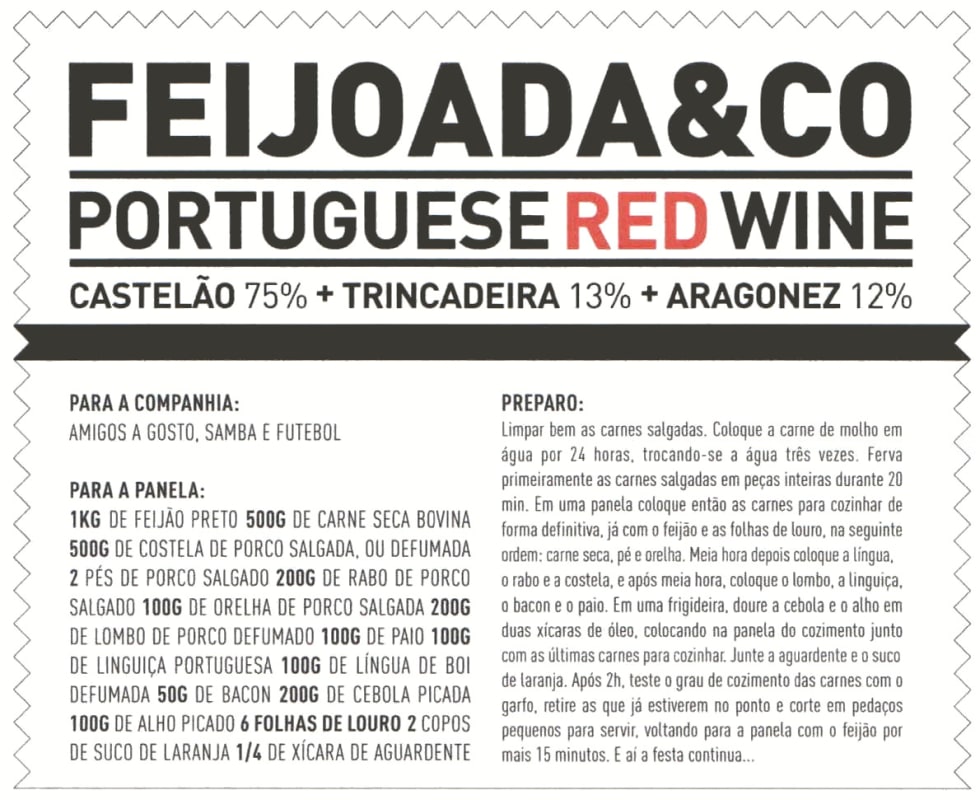 Wine With Spirit Feijoada & Co Red 2012 Front Label