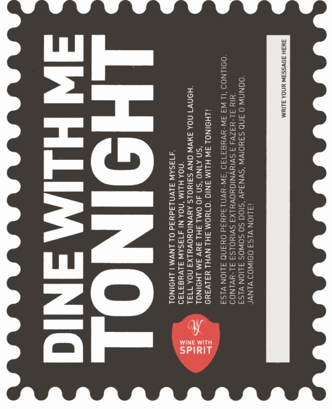 Wine With Spirit Dine with Me Tonight Tinto 2012 Front Label