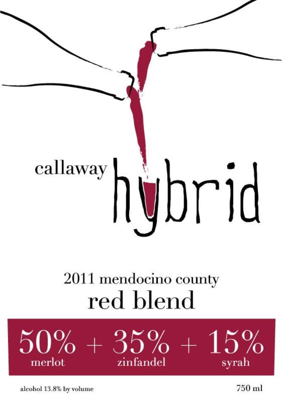Callaway Hybrid Red Blend 2011 Front Label