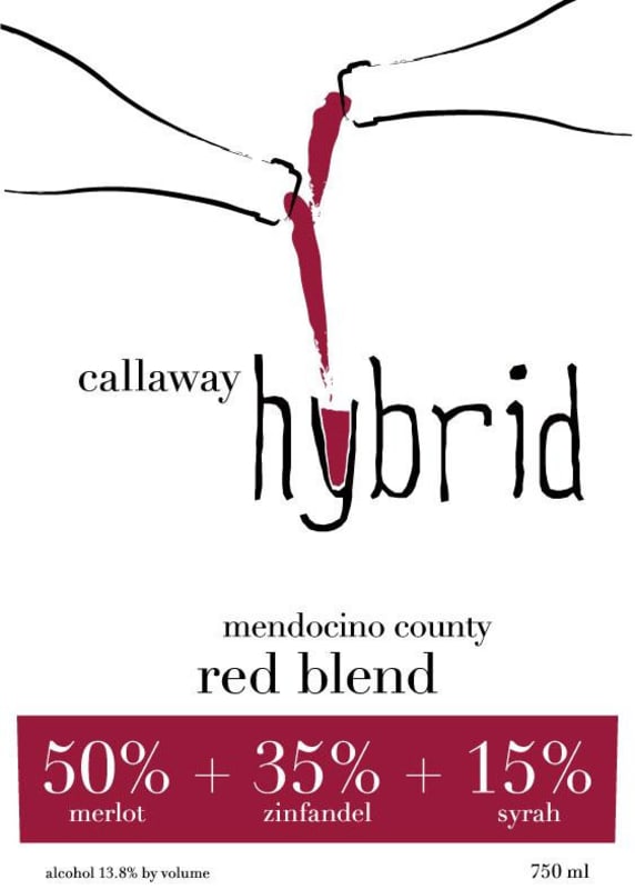 Callaway Hybrid Red Blend 2012 Front Label