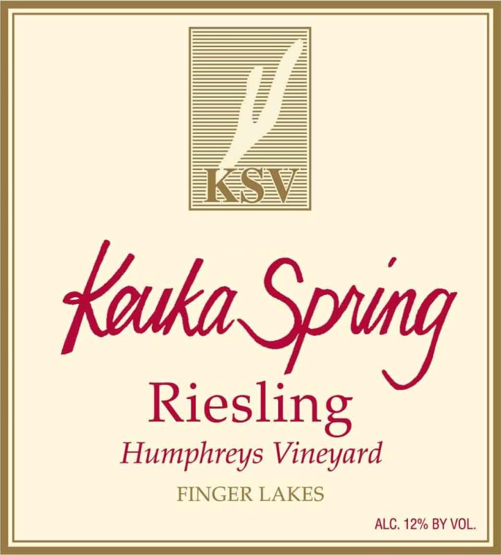 Keuka Spring Winery Humphreys Vineyard Riesling 2015 Front Label