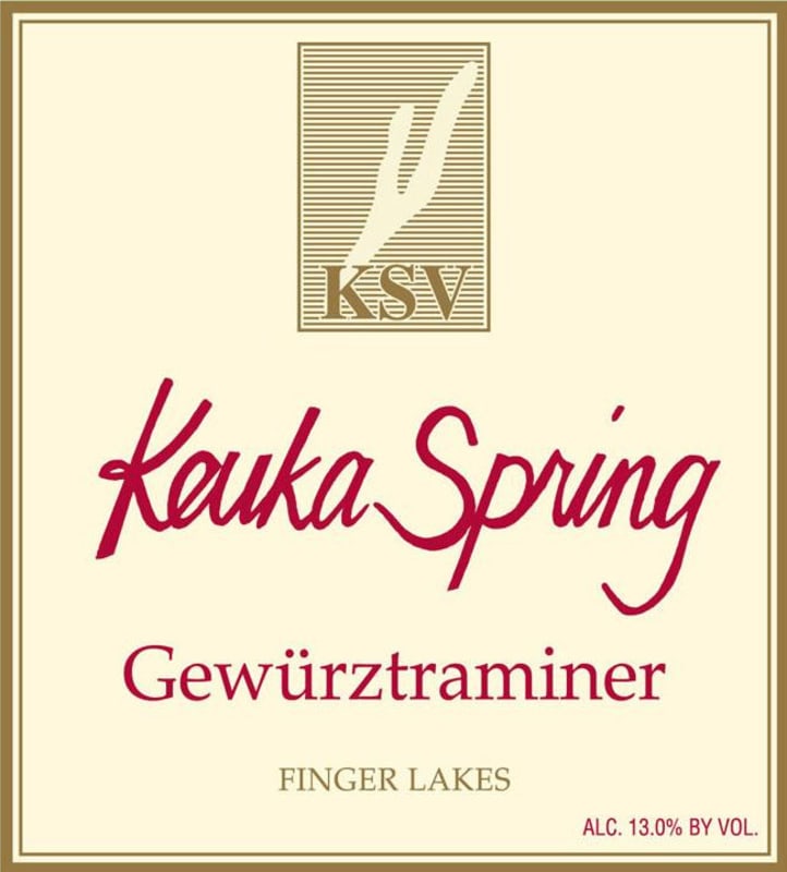 Keuka Spring Winery Gewurztraminer 2015 Front Label