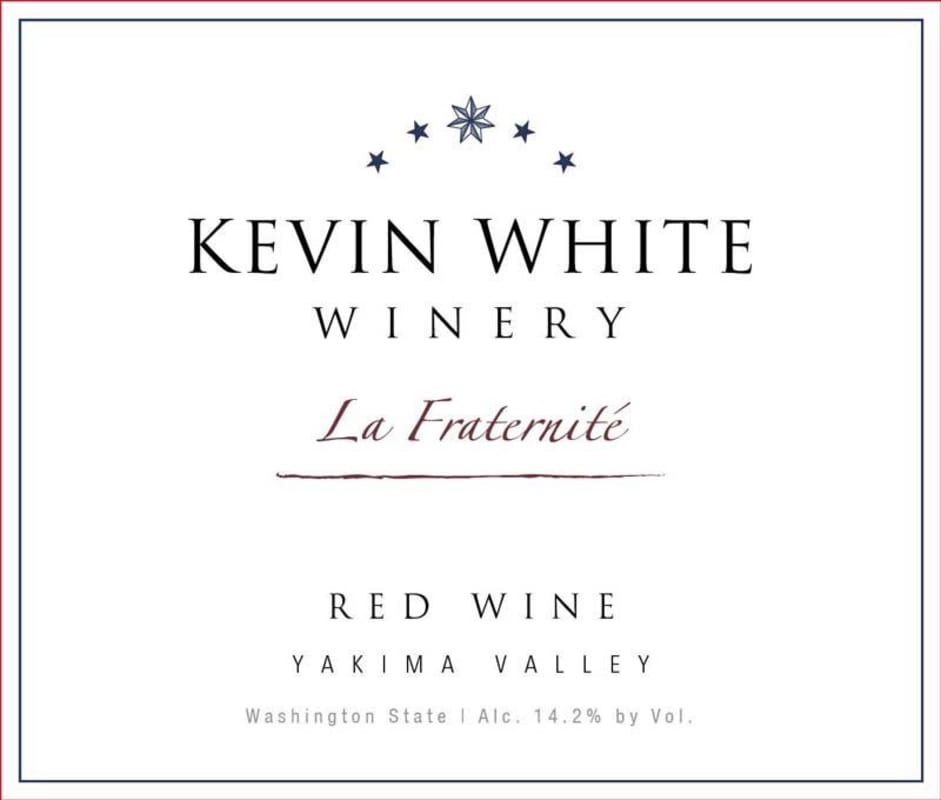 Kevin White Winery La Fraternite 2013 Front Label