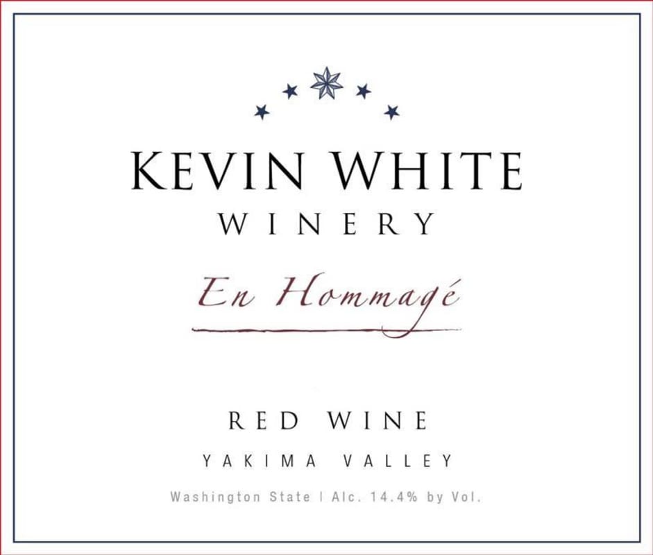 Kevin White Winery En Hommage 2013 Front Label
