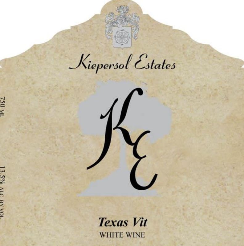 Kiepersol Estates Texas Vit 2015 Front Label