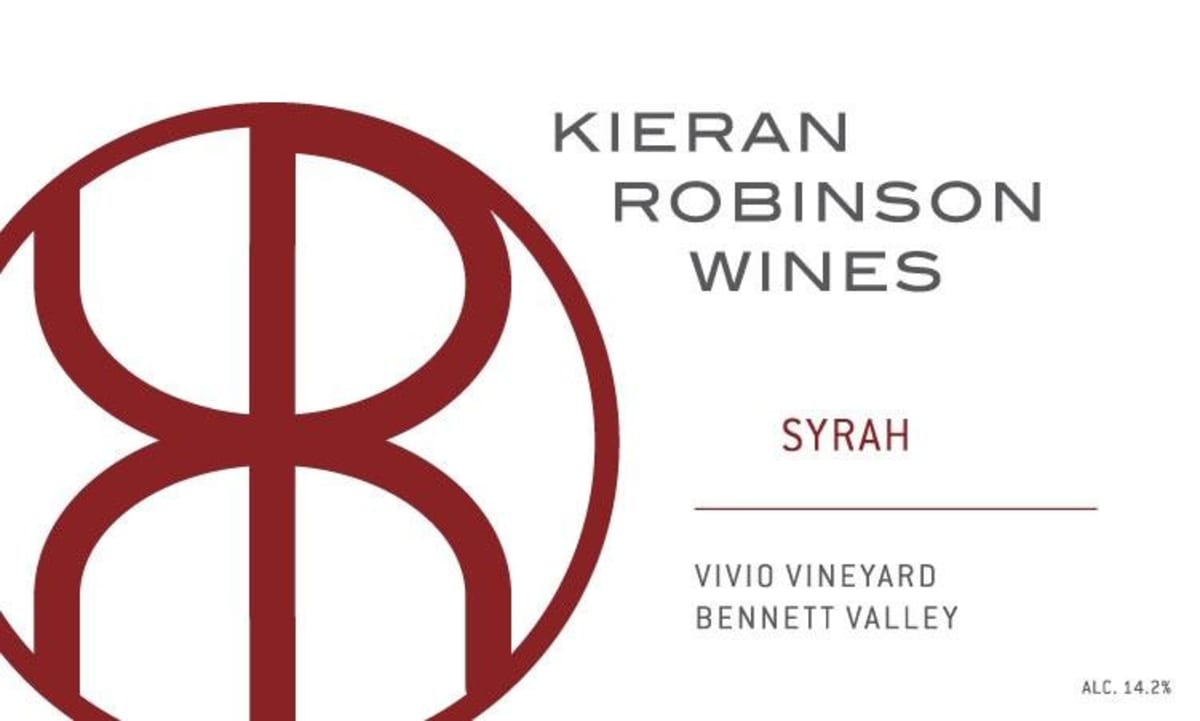 Kieran Robinson Wines Vivio Vineyard Syrah 2012 Front Label