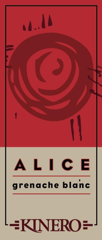 Kinero Cellars Alice Grenache Blanc 2013 Front Label