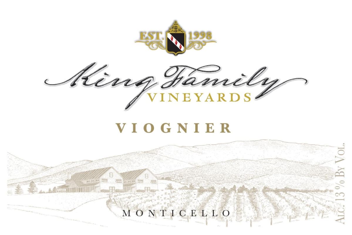 King Family Vineyards Viognier 2014 Front Label