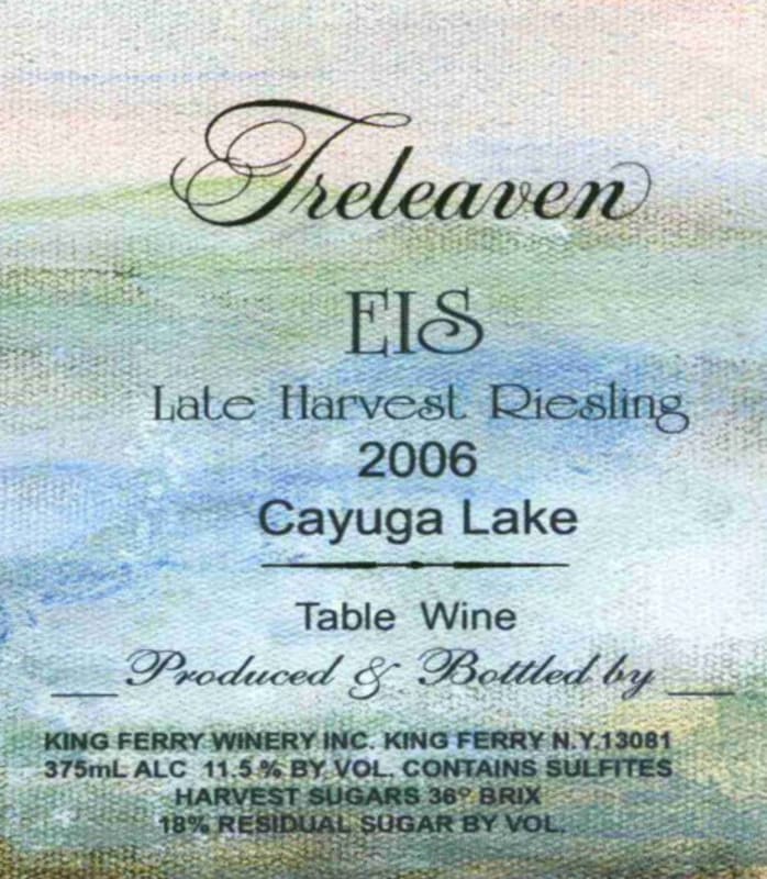 King Ferry Winery Treleaven EIS Late Harvest Riesling 2006 Front Label