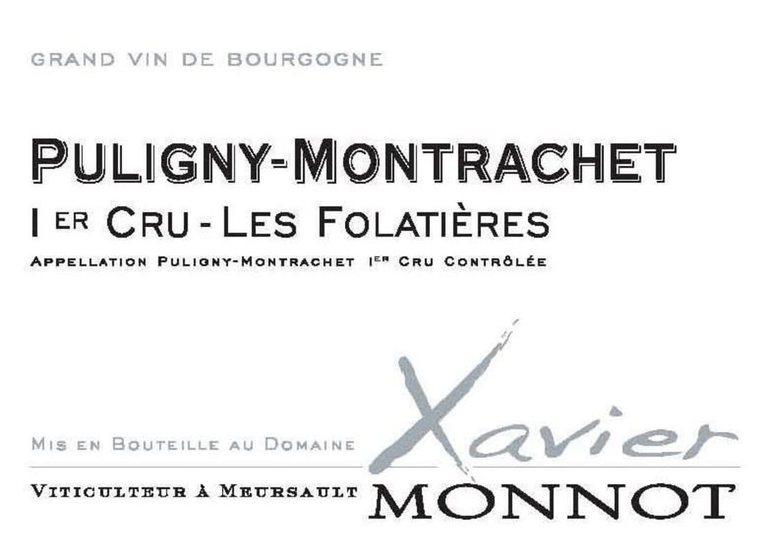 Xavier Monnot Puligny-Montrachet Les Folatieres Premier Cru 2012 Front Label