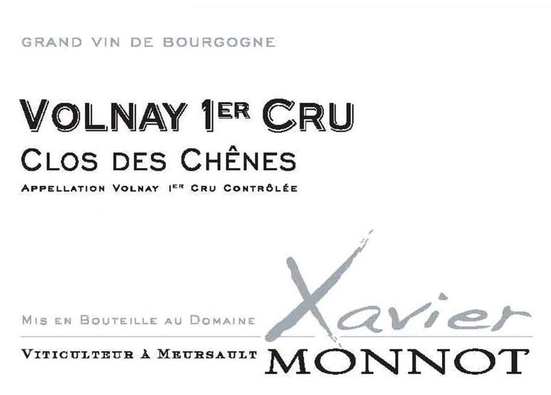 Xavier Monnot Volnay Clos des Chenes Premier Cru 2011 Front Label