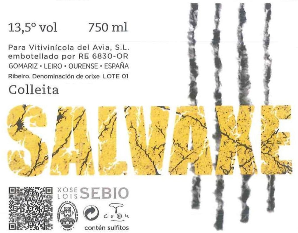 Xose Lois Sebio Salvaxe Colleita Blanco 2011 Front Label