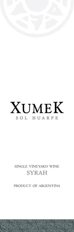 XumeK Sol Huarpe Syrah 2011 Front Label