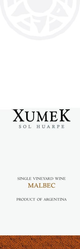 XumeK Sol Huarpe Single Vineyard Malbec 2011 Front Label