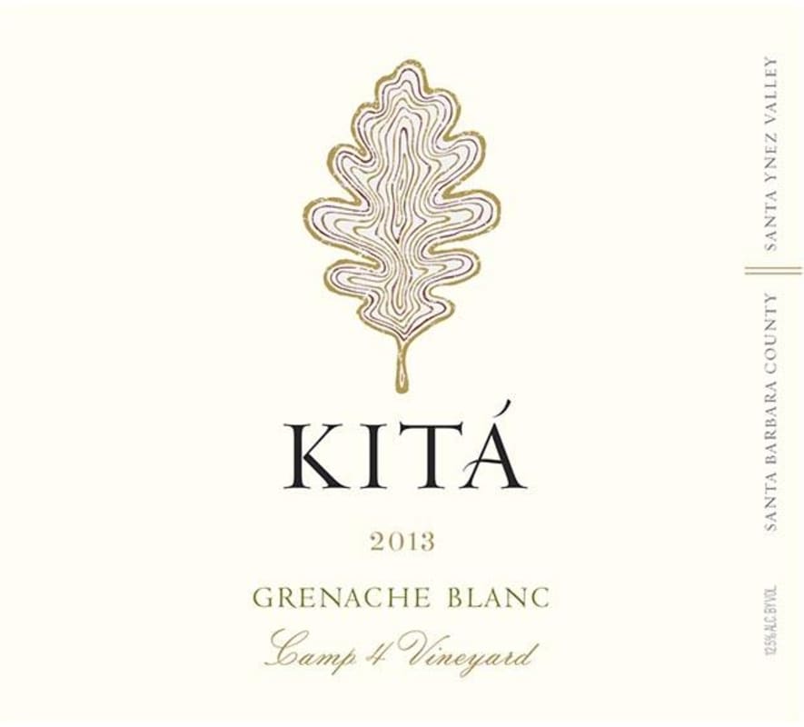 Kita Wines Camp 4 Vineyard Grenache Blanc 2013 Front Label