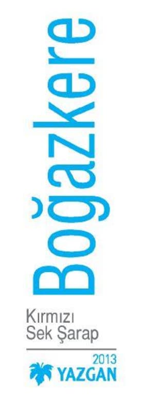 Yazgan Winery Bogazkere 2013 Front Label