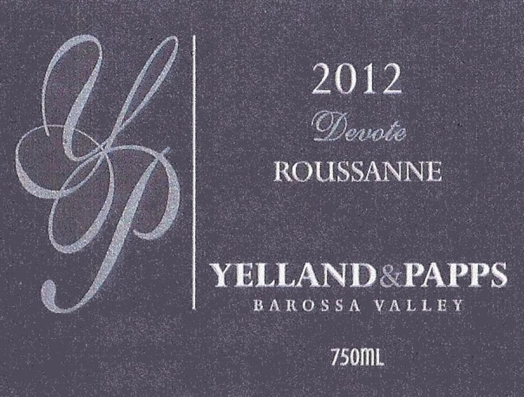 Yelland and Papps Devote Roussanne 2012 Front Label