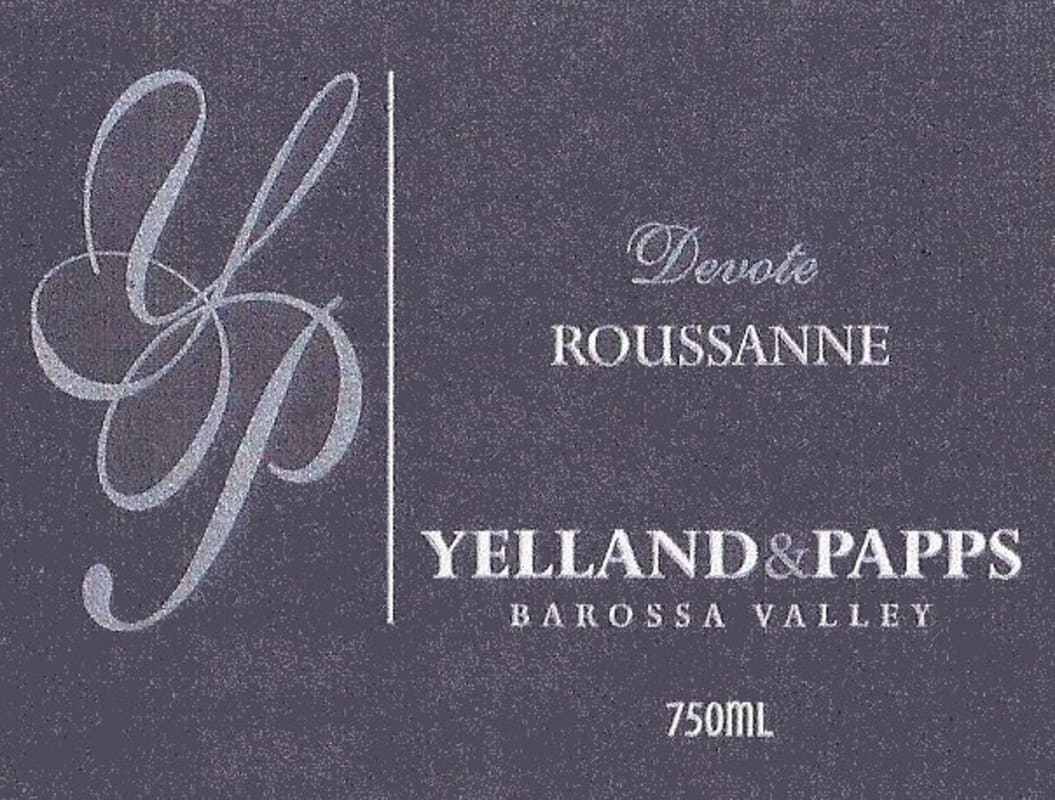 Yelland and Papps Devote Roussanne 2015 Front Label