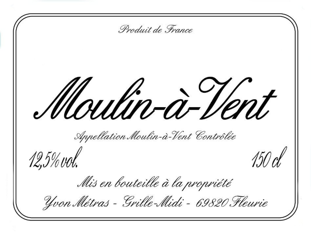 Yvon Metras Moulin-a-Vent 2012 Front Label