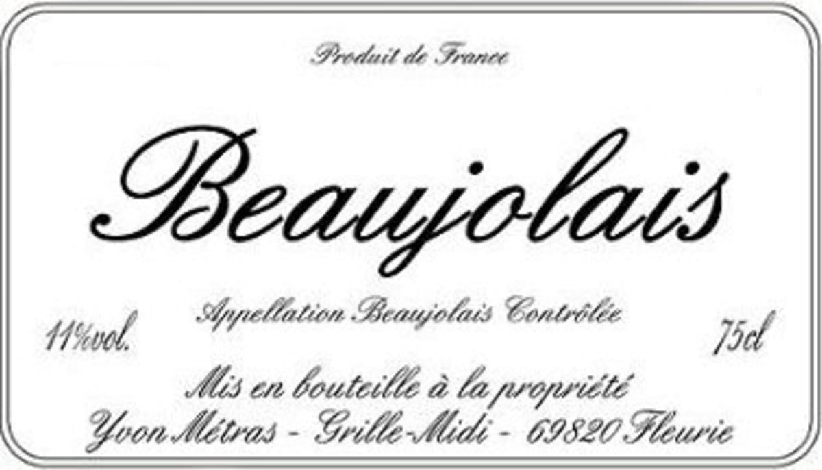 Yvon Metras Beaujolais 2014 Front Label