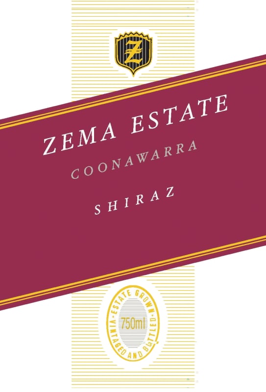 Zema Estate Shiraz 2010 Front Label