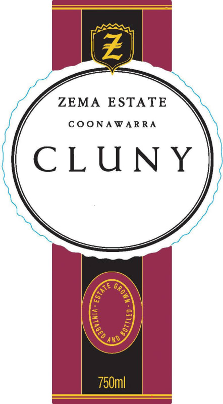 Zema Estate Cluny 2010 Front Label