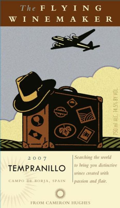 Cameron Hughes The Flying Winemaker Tempranillo 2007 Front Label