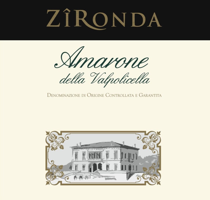 Zironda Amarone della Valpolicella 2011 Front Label