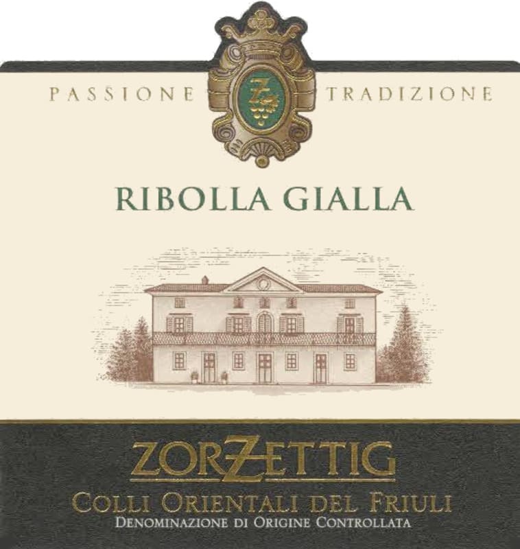 Zorzettig Colli Orientali del Friuli Ribolla Gialla 2007 Front Label