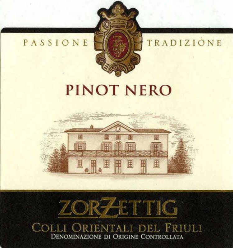Zorzettig Colli Orientali del Friuli Pinot Nero 2011 Front Label