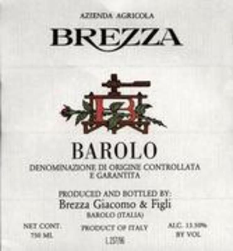 Brezza Barolo Classico 1997 Front Label