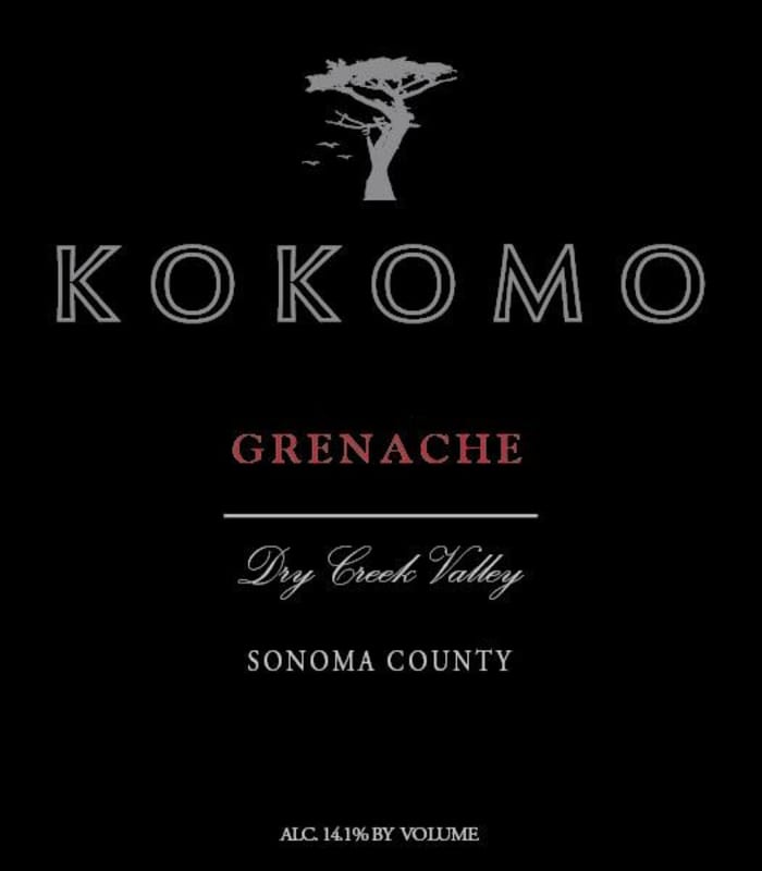 Kokomo Grenache 2013 Front Label