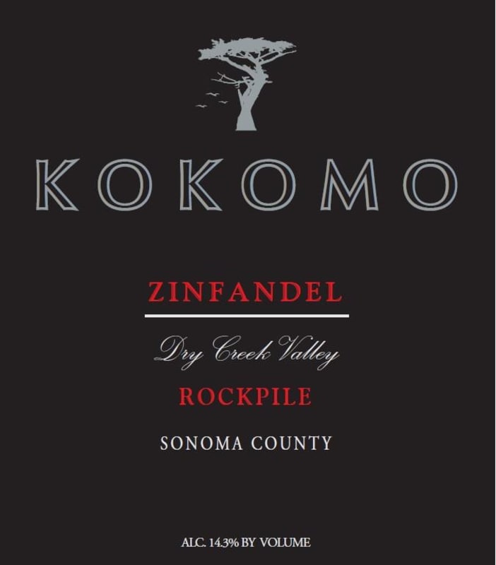 Kokomo Zinfandel 2013 Front Label