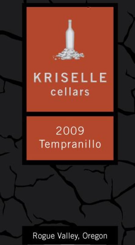 Kriselle Cellars Tempranillo 2009 Front Label