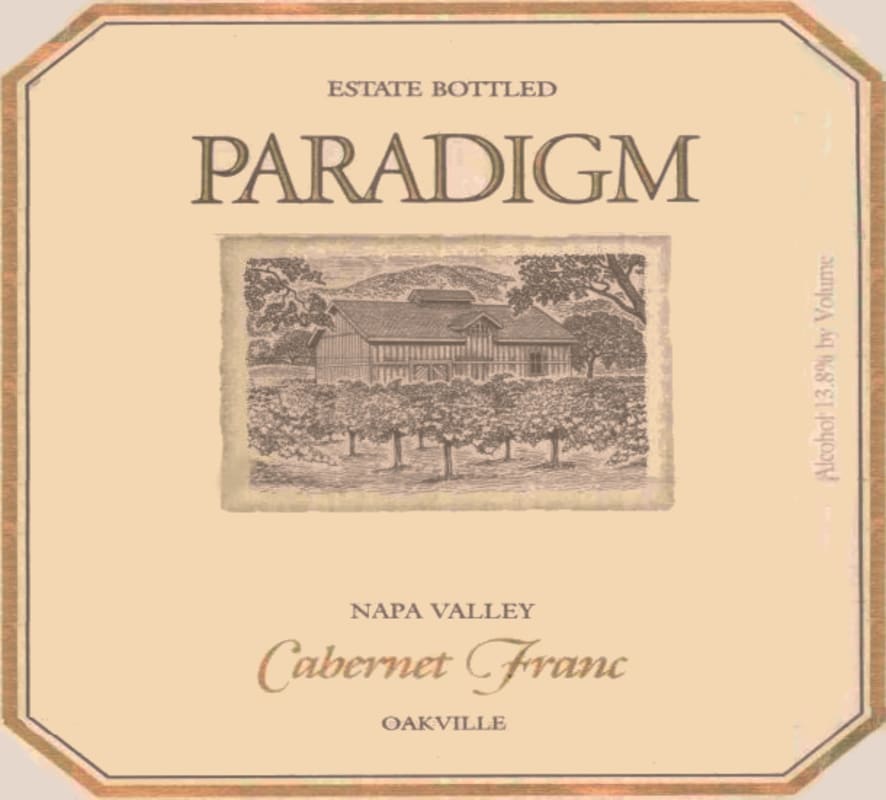 Paradigm Cabernet Franc 1999 Front Label