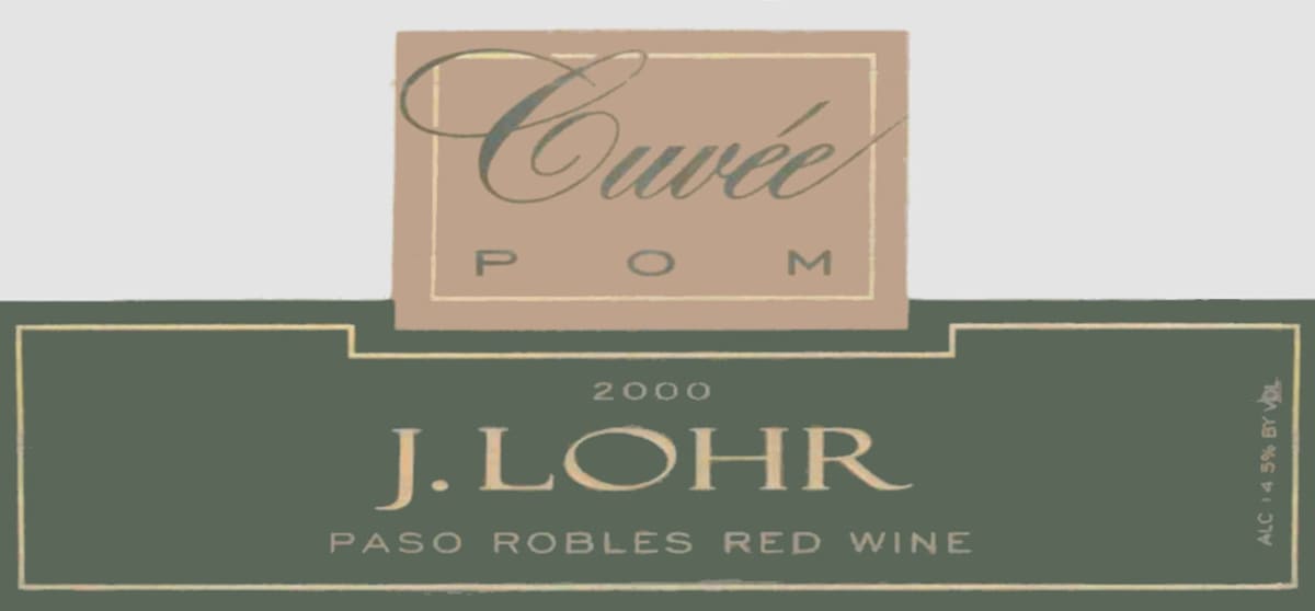 J. Lohr Cuvee POM 2000 Front Label