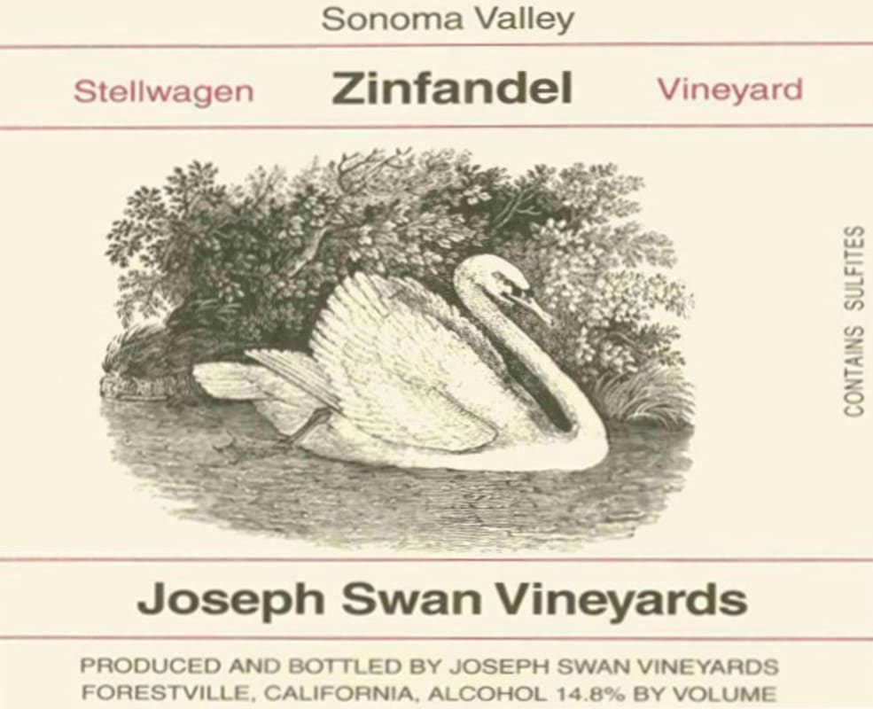 Joseph Swan Stellwagen Zinfandel 2000 Front Label