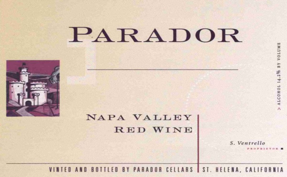 Parador Napa Valley Red Wine 2000 Front Label