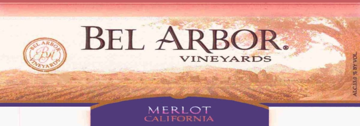 Bel Arbor Merlot 2001 Front Label