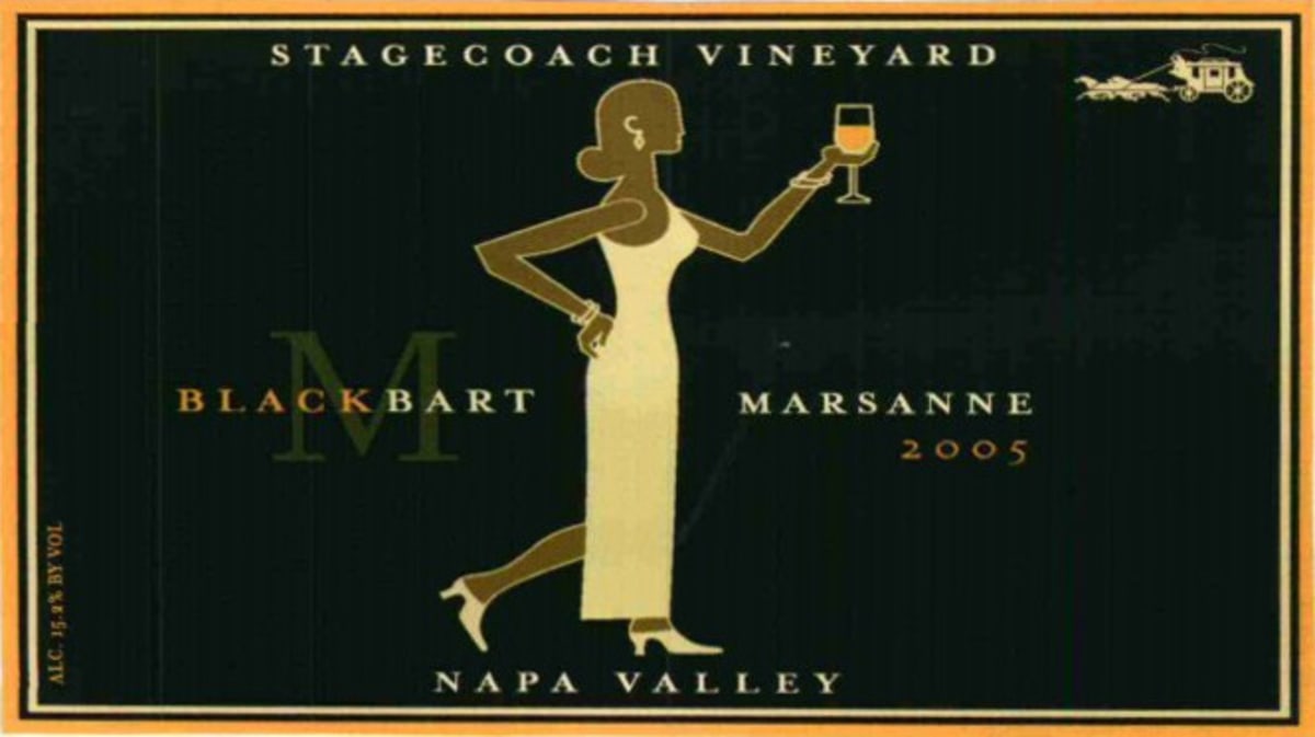 Krupp Brothers Estates Black Bart Stagecoach Vineyard Marsanne 2005 Front Label
