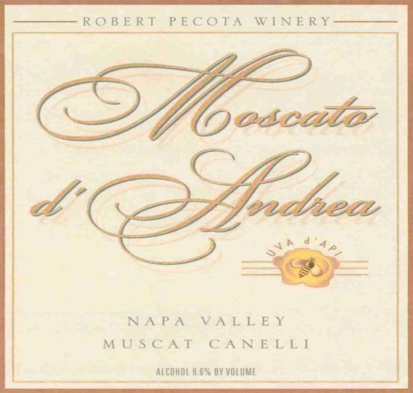 Robert Pecota Moscato DAndrea 2002 Front Label