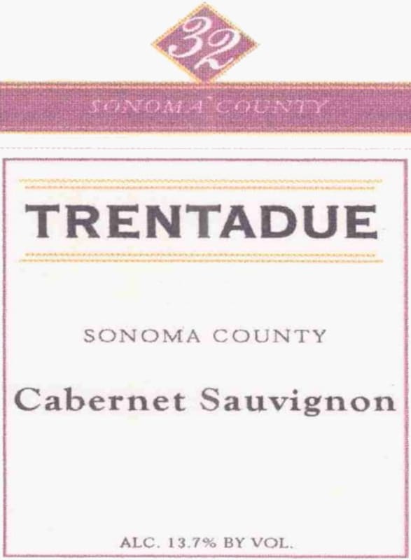 Trentadue Cabernet Sauvignon 2002 Front Label