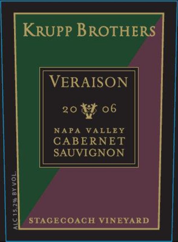 Krupp Brothers Estates Veraison Cabernet Sauvignon 2006 Front Label